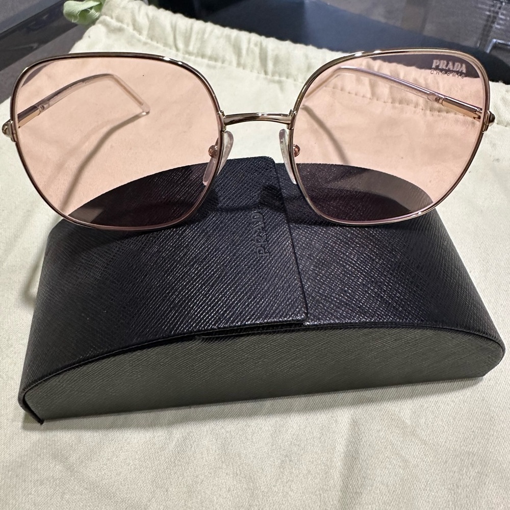 Prada sunglasses pink lenses